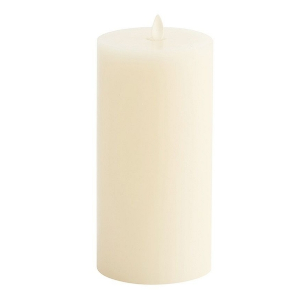 Premium Flickering Flameless Wax Pillar Candle, Ivory, Size 3.25×6 Inches - Picture 1 of 7